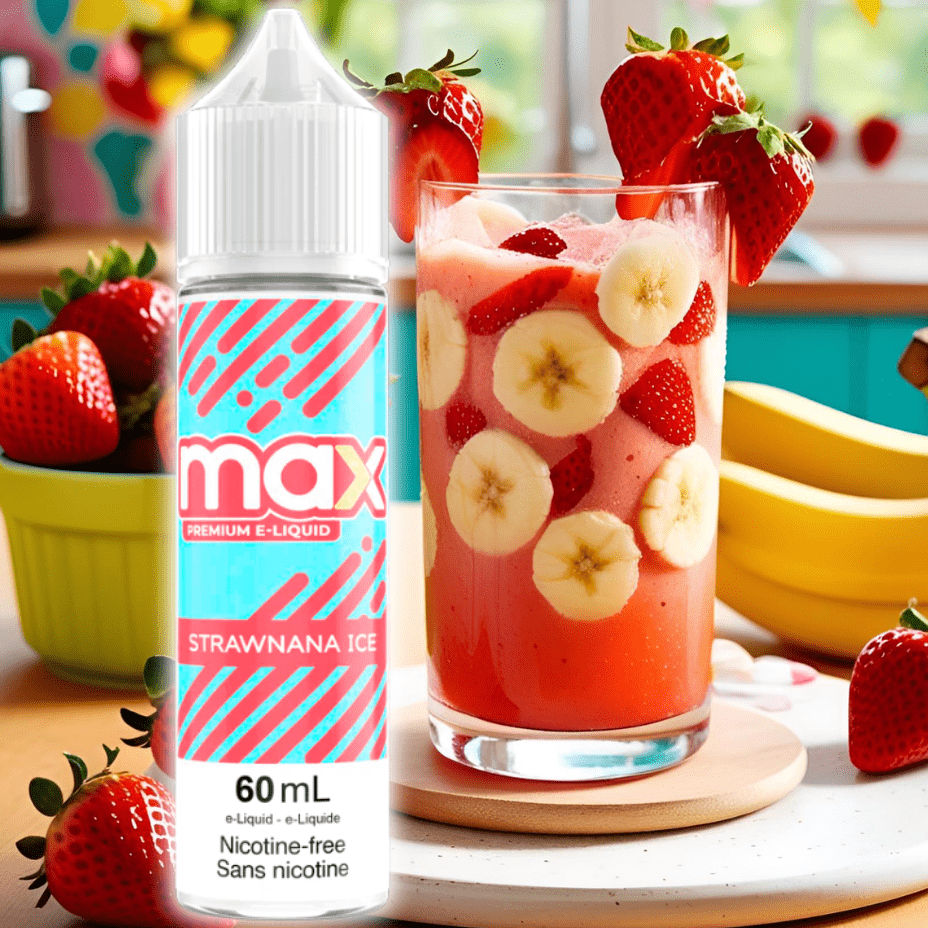 Max E-Liquid - Strawnana Ice Steinbach Vape SuperStore and Bong Shop Manitoba Canada