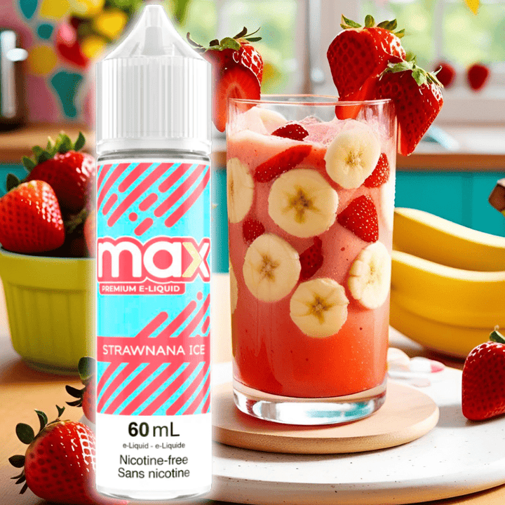 Max E-Liquid - Strawnana Ice Steinbach Vape SuperStore and Bong Shop Manitoba Canada