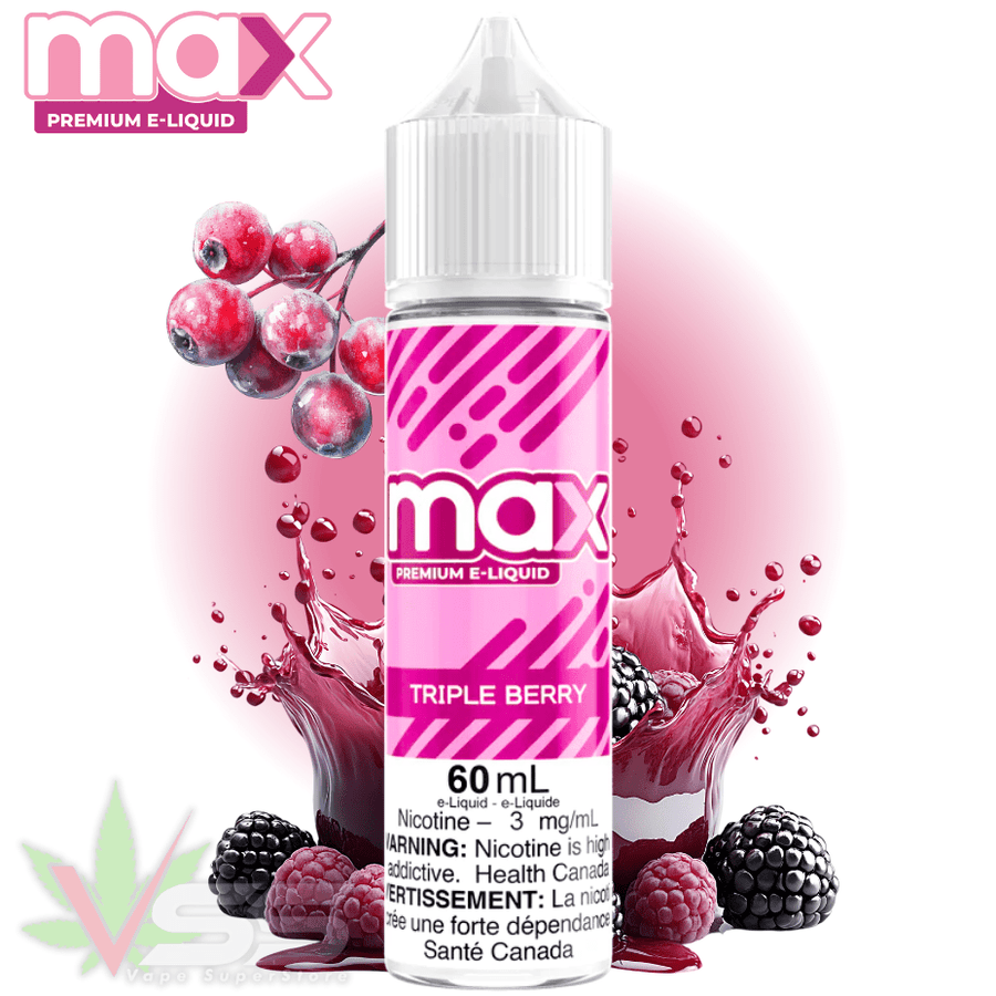 Max E-liquid - Triple Berry 3mg Steinbach Vape SuperStore and Bong Shop Manitoba Canada