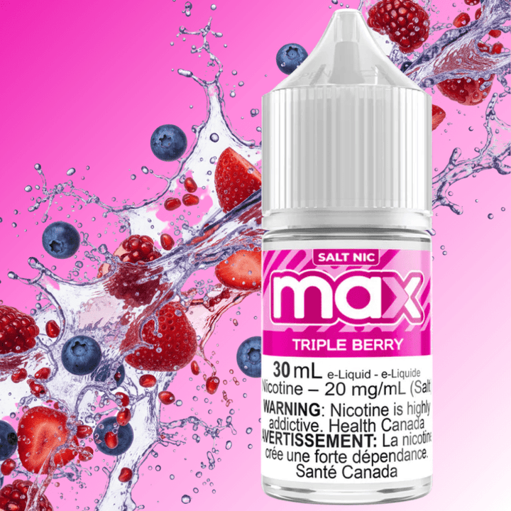 Max E-Liquid - Triple Berry Salt 30mL / 12mg Steinbach Vape SuperStore and Bong Shop Manitoba Canada