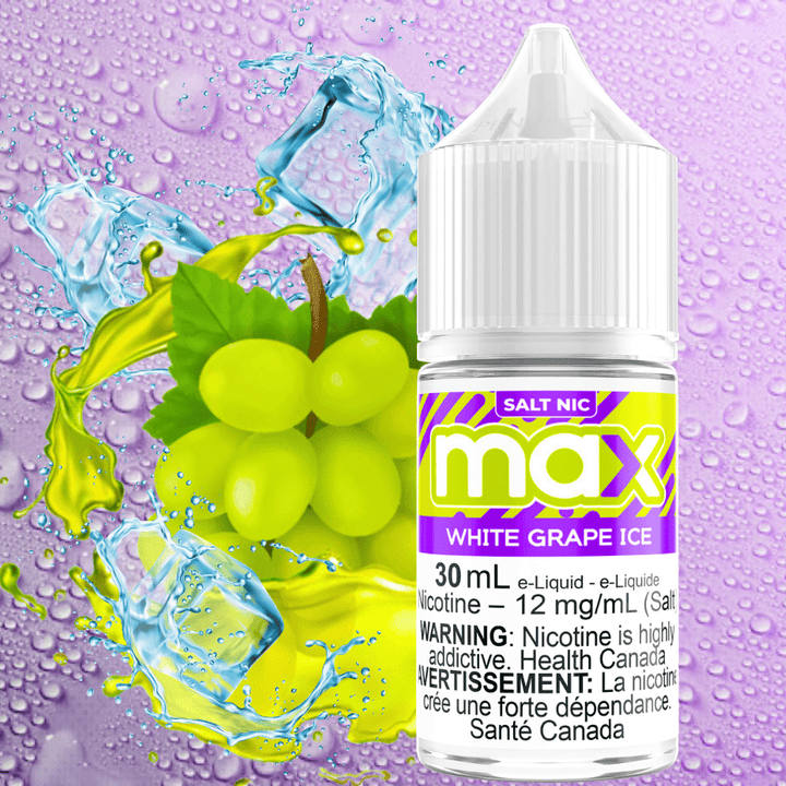 Max E-Liquid - White Grape Ice Salt 30mL / 12mg Steinbach Vape SuperStore and Bong Shop Manitoba Canada