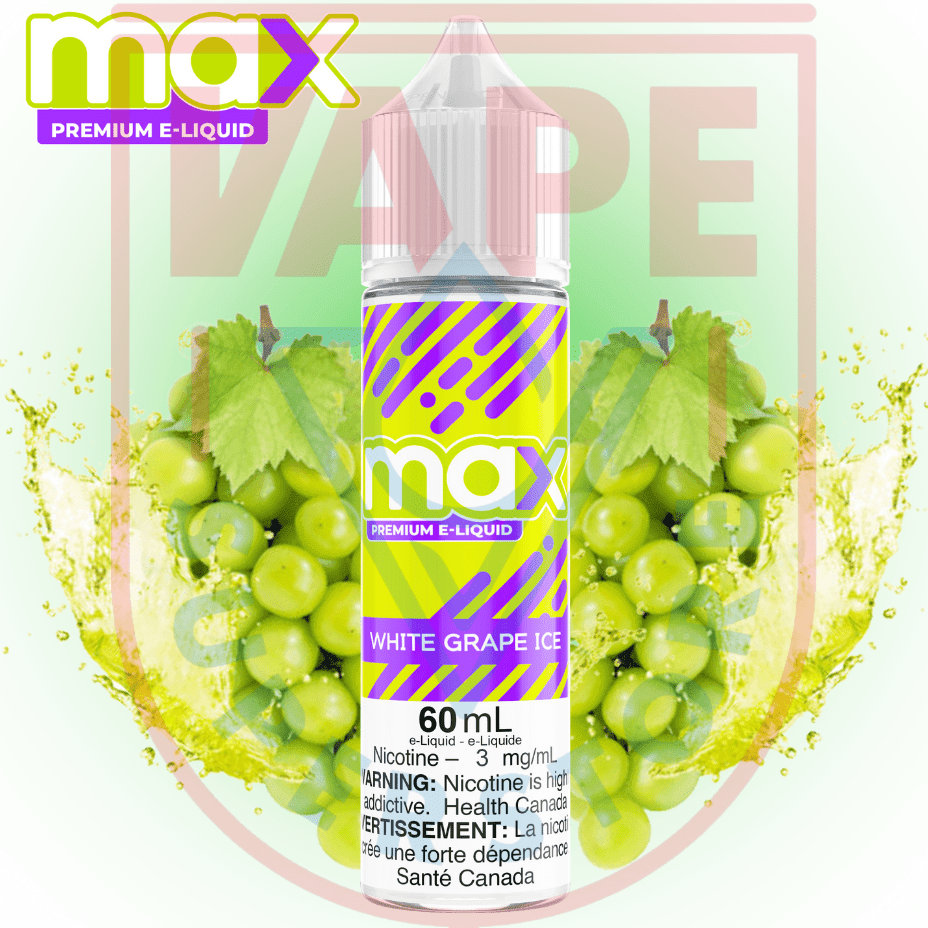 Max E-Liquid - White Grape Ice Steinbach Vape SuperStore and Bong Shop Manitoba Canada