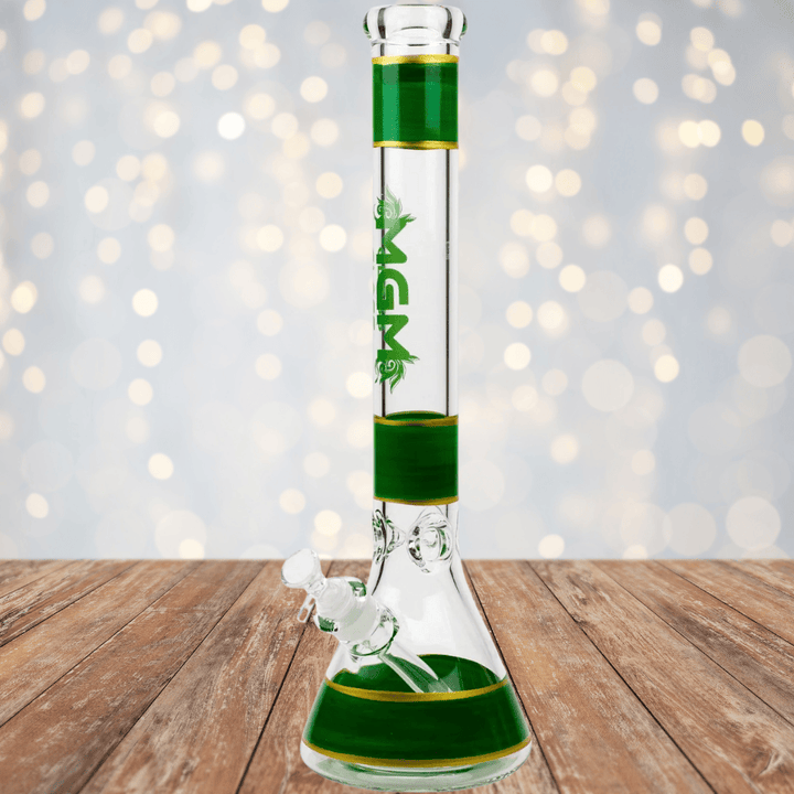 MGM Glass 7mm Colour Blocked Beaker Bong 18" Steinbach Vape SuperStore and Bong Shop Manitoba Canada