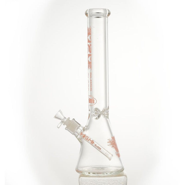 MGM Glass 9mm Classic Clear Logo Beaker-16" Steinbach Vape SuperStore and Bong Shop Manitoba Canada