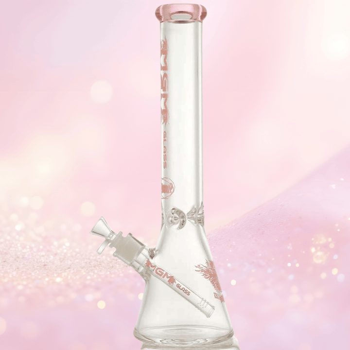 MGM Glass 9mm Coloured logo Beaker Bong 16" 9mm Steinbach Vape SuperStore and Bong Shop Manitoba Canada