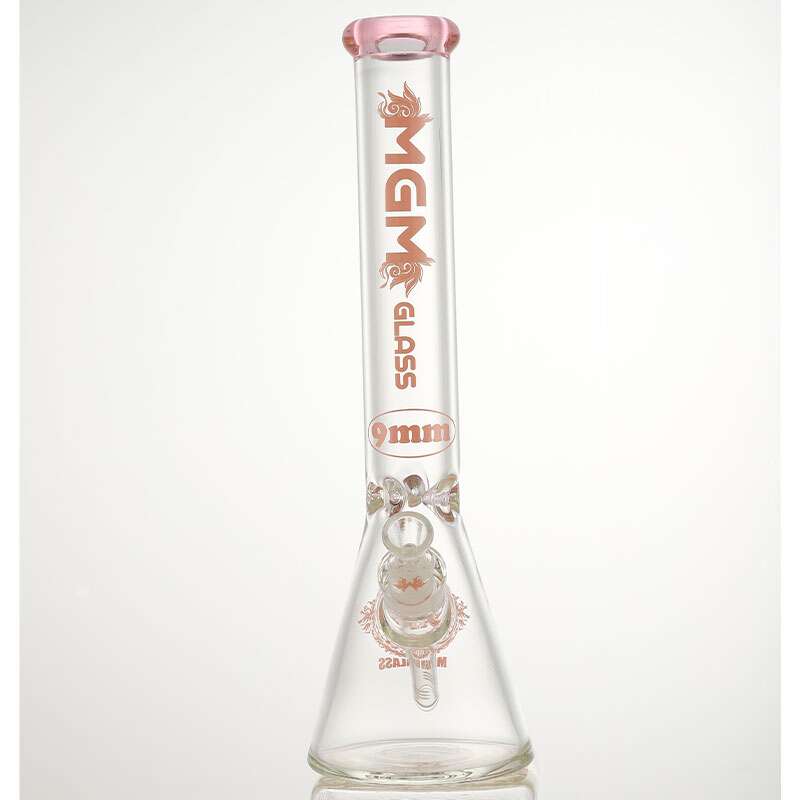MGM Glass MGM Glass 9mm Color Blocked Beaker-16" Pink MGM Glass 9mm Color Blocked Beaker-Steinbach Vape SuperStore & Bong Shop MB, Canada
