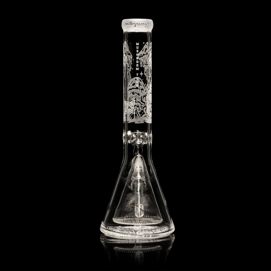 Milkyway 9mm Mushroom Town Beaker Bong w/Collins Perc-14" Steinbach Vape SuperStore and Bong Shop Manitoba Canada