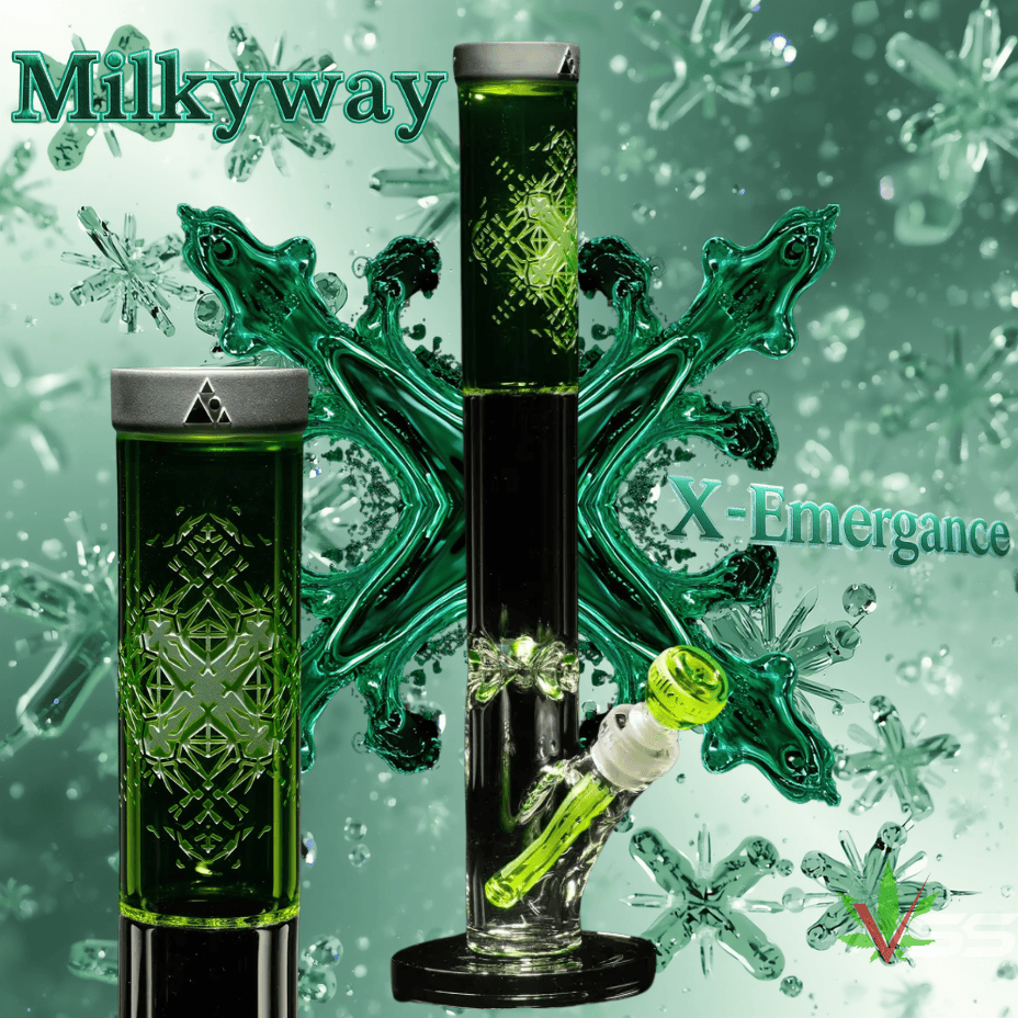 Milkyway 9mm X-Emergence Straight Tube-18" Slime Green Steinbach Vape SuperStore and Bong Shop Manitoba Canada