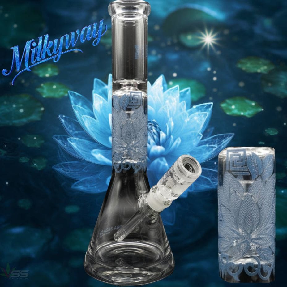 Milkyway X 9mm Lotus X Beaker w/Matrix Perc-14" 14" / 9mm Steinbach Vape SuperStore and Bong Shop Manitoba Canada