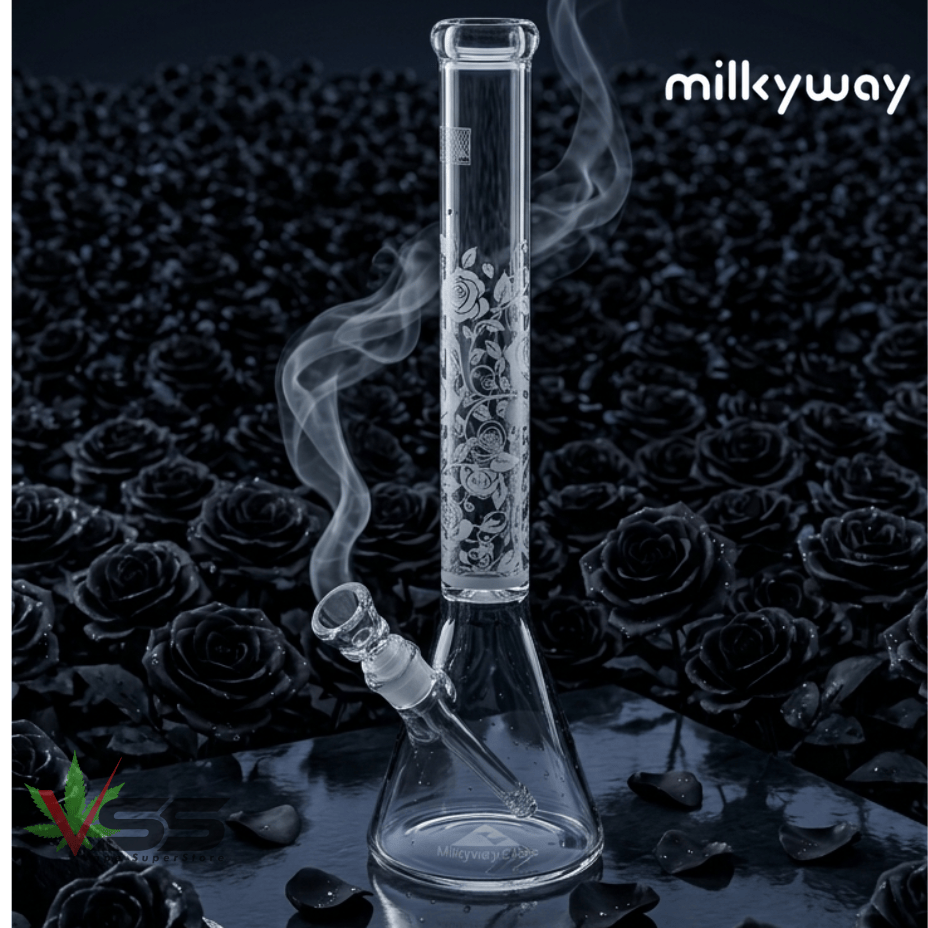 Milkyway X 9mm Rose X Beaker Bong- 18" 9mm / 18" Steinbach Vape SuperStore and Bong Shop Manitoba Canada