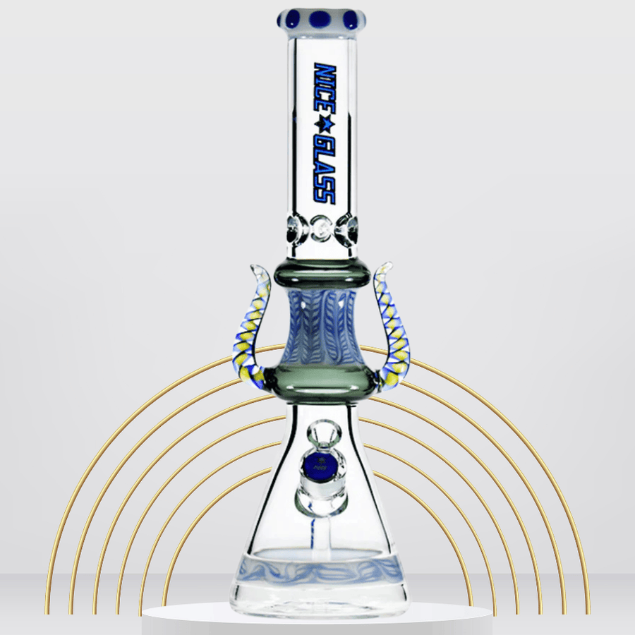 Nice Glass 7mm Crowned Diablo Horned Beaker Bong 17" Steinbach Vape SuperStore and Bong Shop Manitoba Canada