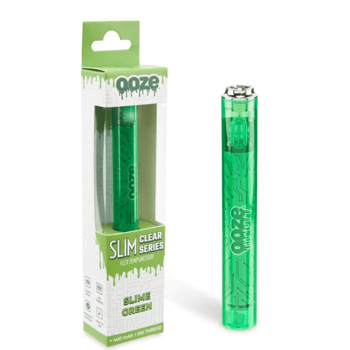 Ooze Slim Transparent Series 510 Battery 400mAh / Green Steinbach Vape SuperStore and Bong Shop Manitoba Canada