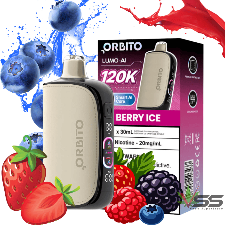 Orbito Lumo-AI 120K Disposable Vape-Berry Ice 120K / 20mg Steinbach Vape SuperStore and Bong Shop Manitoba Canada