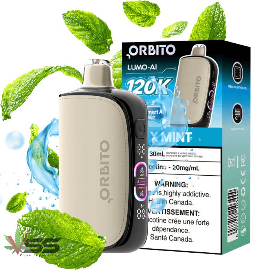 Orbito Lumo-AI 120K Disposable Vape-Mint X 120K / 20mg Steinbach Vape SuperStore and Bong Shop Manitoba Canada