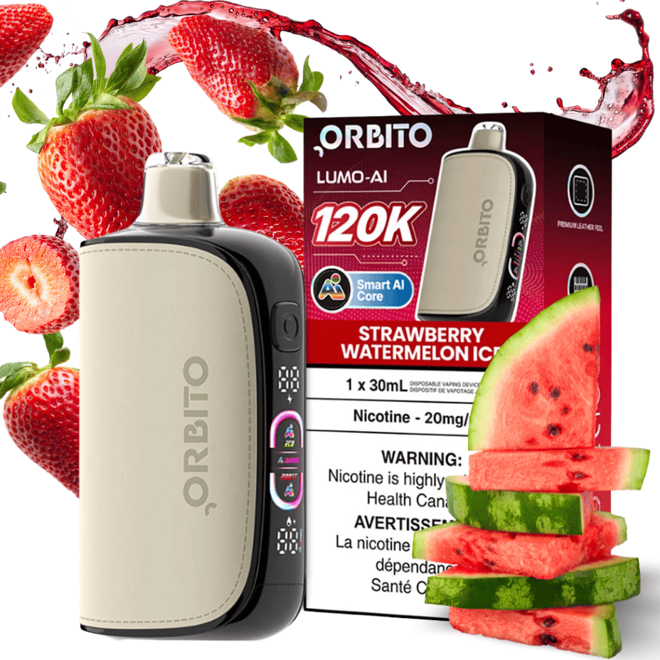 Orbito Lumo-AI 120K Disposable Vape-Strawberry Watermelon Ice 120k / 20mg Steinbach Vape SuperStore and Bong Shop Manitoba Canada