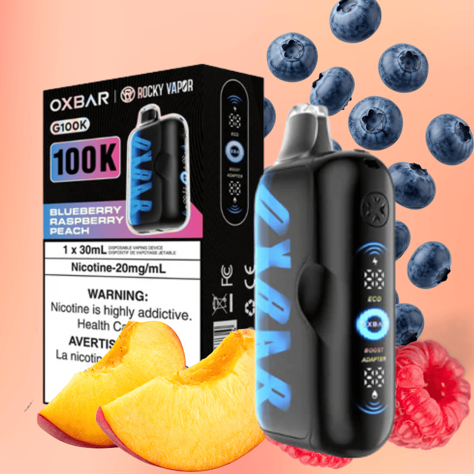 Oxbar G100K Disposable Vape - Blueberry Raspberry Peach 100k / 20mg Steinbach Vape SuperStore and Bong Shop Manitoba Canada
