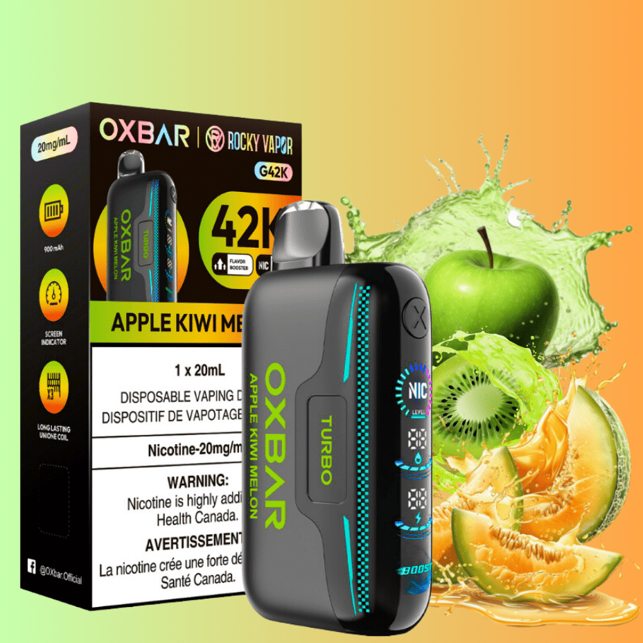 Oxbar G42k Disposable Vape-Apple Kiwi Melon Steinbach Vape SuperStore and Bong Shop Manitoba Canada