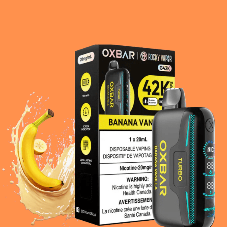 Oxbar G42k Disposable Vape-Banana Vanilla Steinbach Vape SuperStore and Bong Shop Manitoba Canada