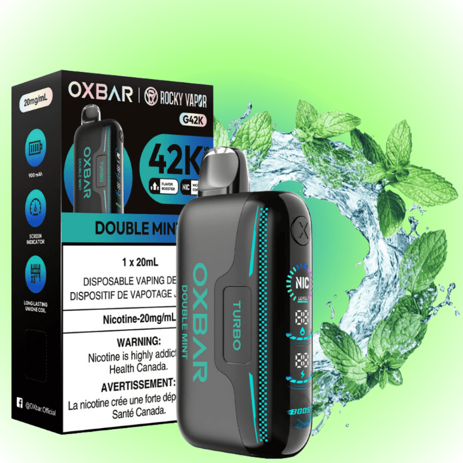 Oxbar G42k Disposable Vape-Double Mint Steinbach Vape SuperStore and Bong Shop Manitoba Canada