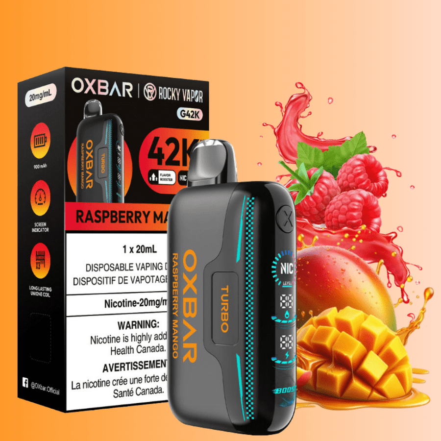 Oxbar G42k Disposable Vape-Razz Mango Steinbach Vape SuperStore and Bong Shop Manitoba Canada