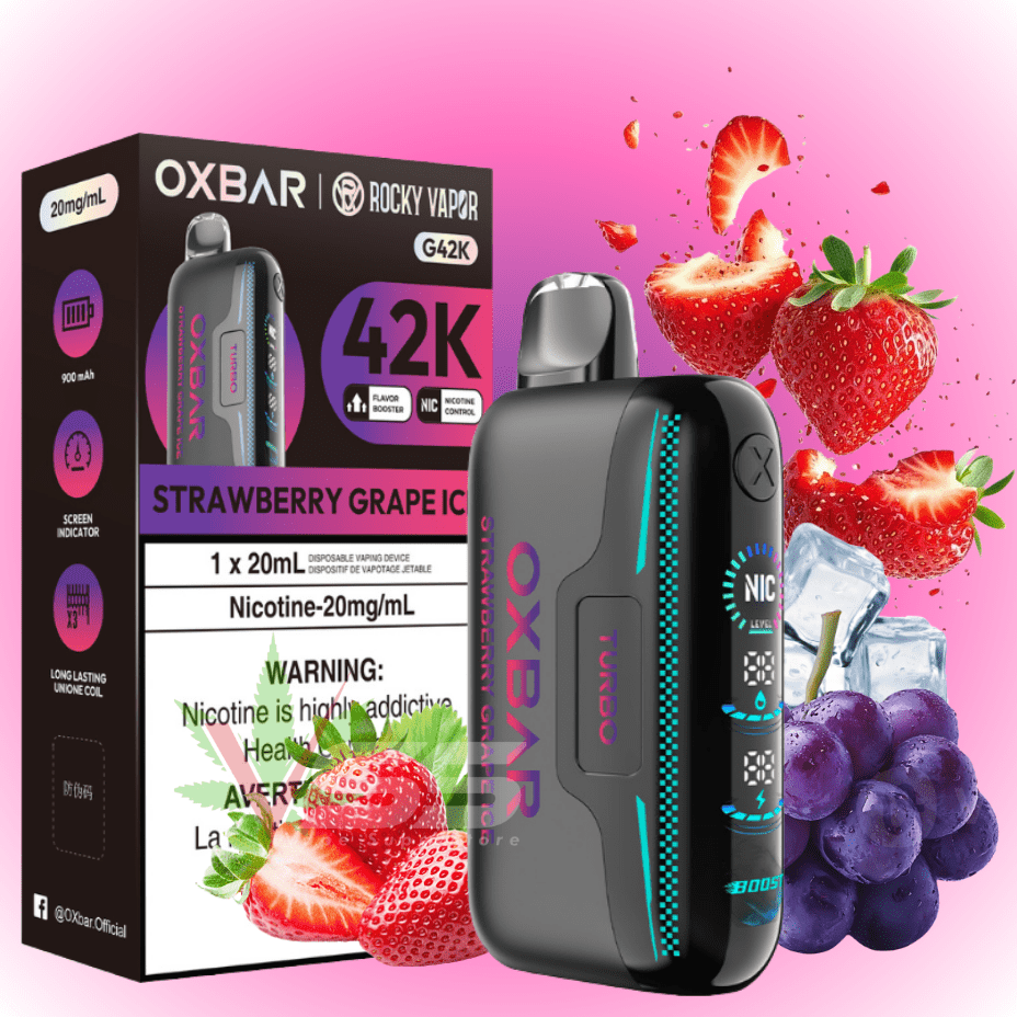 Oxbar G42k Disposable Vape-Strawberry Grape Ice 20mg / 42000 Steinbach Vape SuperStore and Bong Shop Manitoba Canada