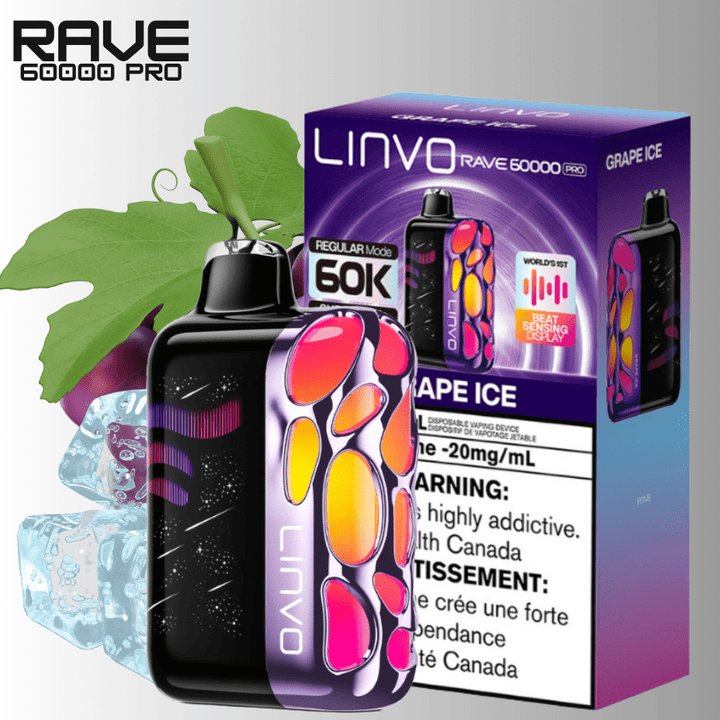 Oxbar Linvo Rave 60k Disposable Vape-Grape ice Steinbach Vape SuperStore and Bong Shop Manitoba Canada