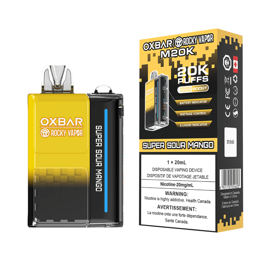 OXBAR M20K Disposable Vape - Super Sour Mango 20mg / 20000 Puffs Steinbach Vape SuperStore and Bong Shop Manitoba Canada