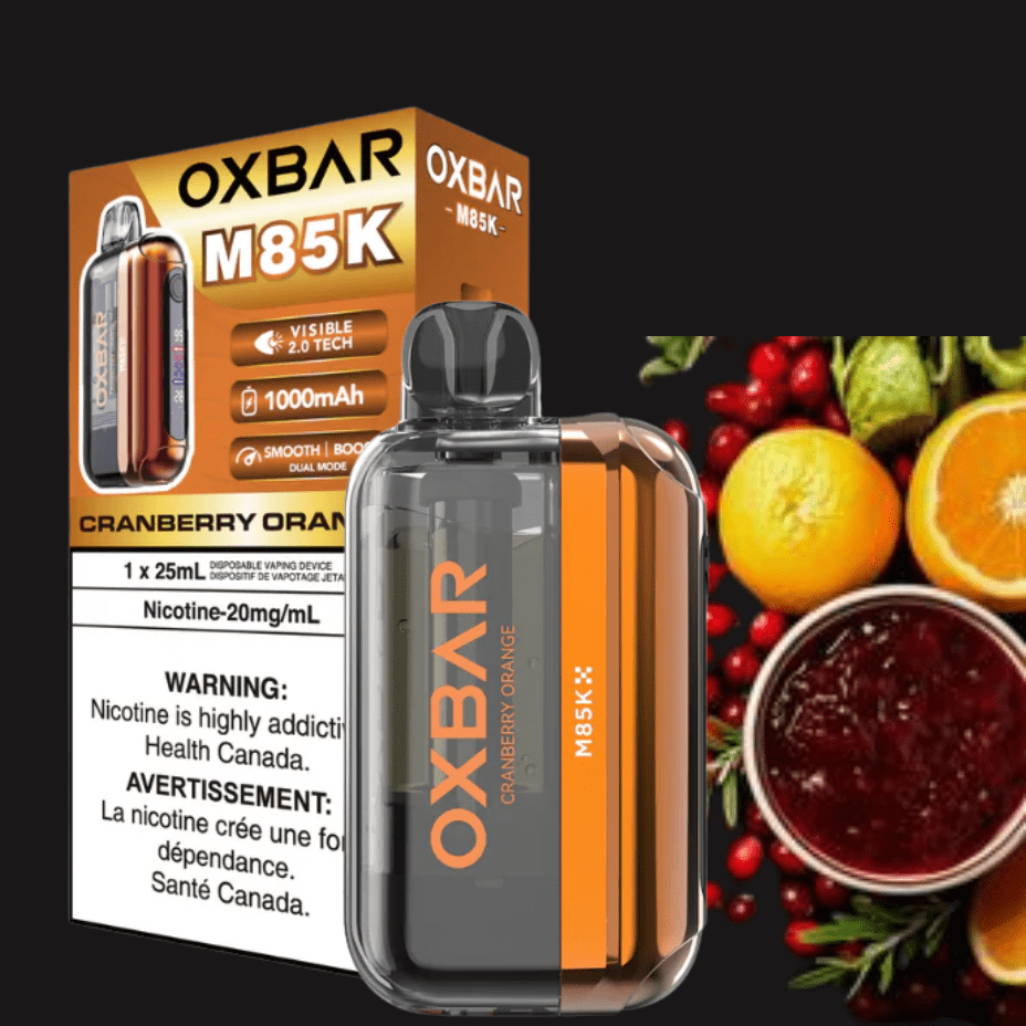 Oxbar M85K Disposable Vape - Cranberry Orange 20mg / 85000 Puffs Steinbach Vape SuperStore and Bong Shop Manitoba Canada