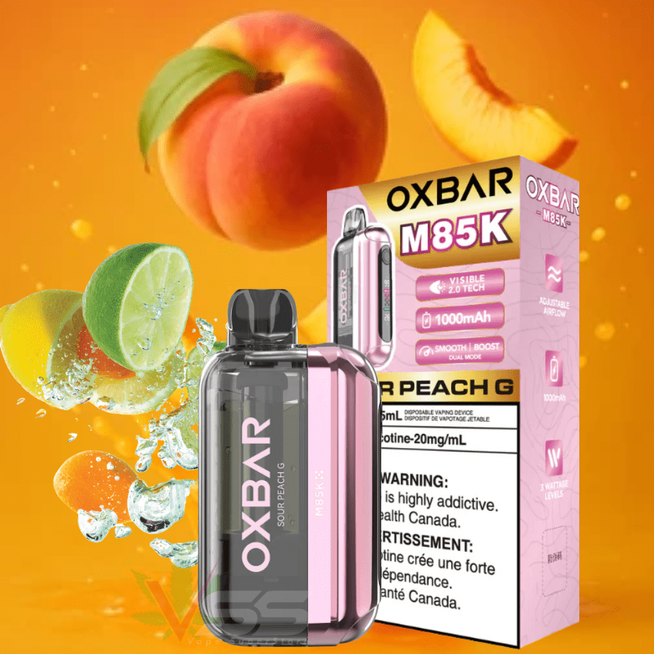 Oxbar M85K Disposable Vape - Sour Peach G 20mg / 85000 Puffs Steinbach Vape SuperStore and Bong Shop Manitoba Canada