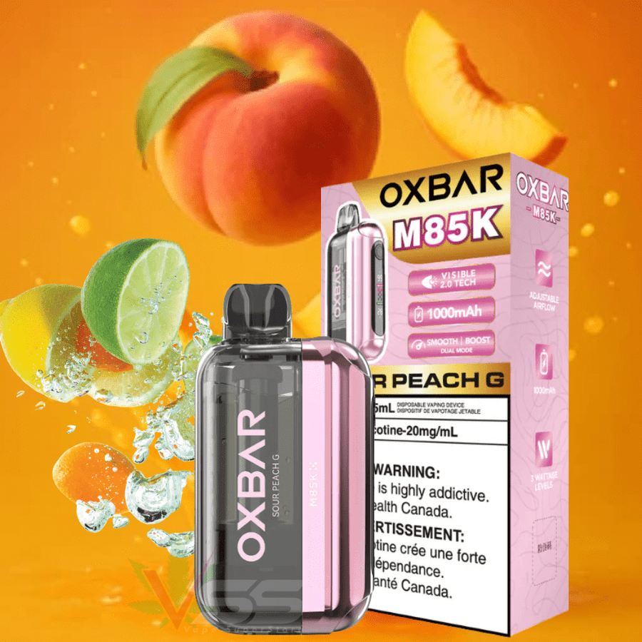 Oxbar M85K Disposable Vape - Sour Peach G 20mg / 85000 Puffs Steinbach Vape SuperStore and Bong Shop Manitoba Canada