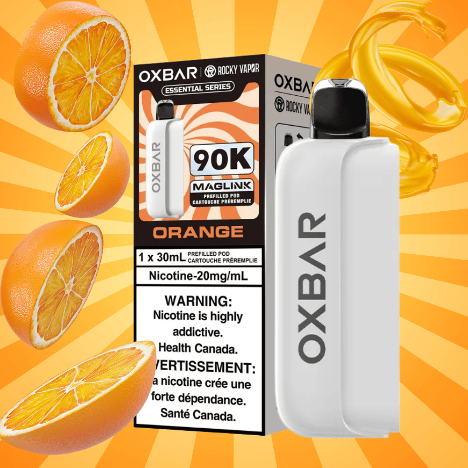 Oxbar Maglink 90K Closed Pods-Orange 30ml / 20mg Steinbach Vape SuperStore and Bong Shop Manitoba Canada