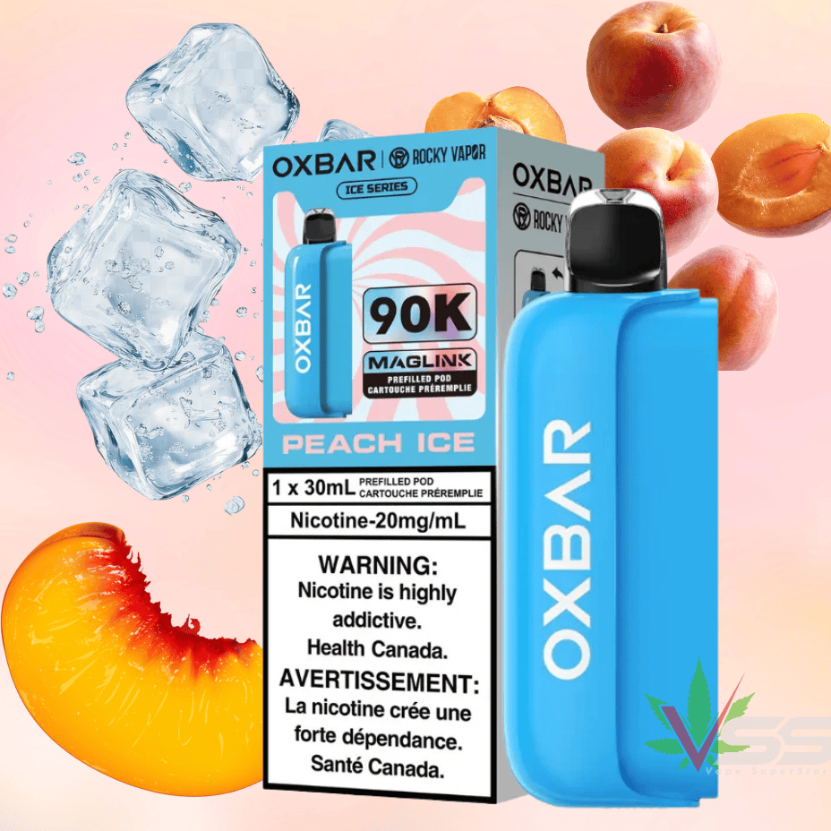 Oxbar Maglink 90K Closed Pods-Peach Ice 20mg / 30ml Steinbach Vape SuperStore and Bong Shop Manitoba Canada