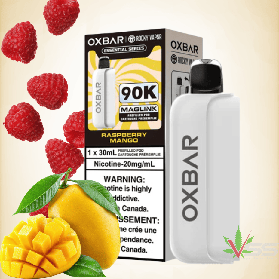 Oxbar Maglink 90K Closed Pods-Raspberry Mango 30ml / 20mg Steinbach Vape SuperStore and Bong Shop Manitoba Canada