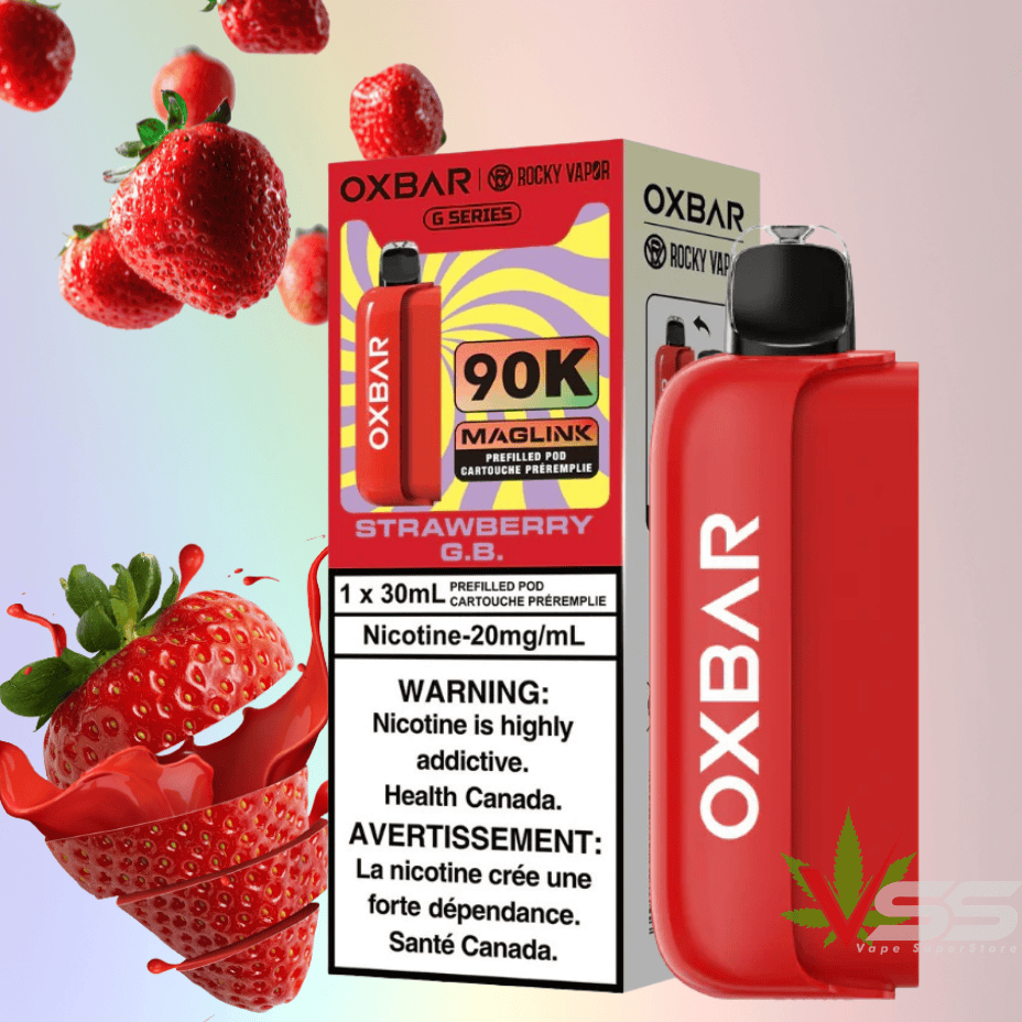 Oxbar Maglink 90K Closed Pods-Strawberry G.B. 20mg / 30ml Steinbach Vape SuperStore and Bong Shop Manitoba Canada