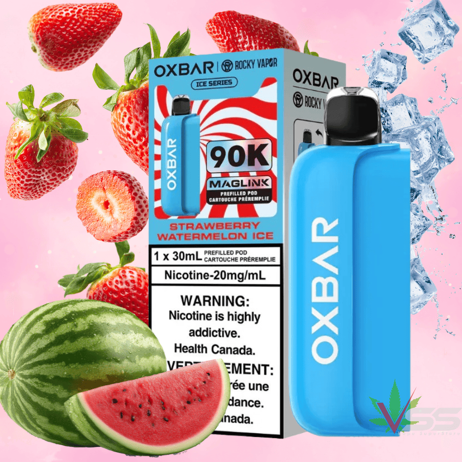 Oxbar Maglink 90K Closed Pods-Strawberry Watermelon Ice 30ml / 20mg Steinbach Vape SuperStore and Bong Shop Manitoba Canada
