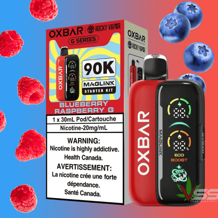 Oxbar Maglink 90K Kit-Blueberry Raspberry G 30ml / 20mg Steinbach Vape SuperStore and Bong Shop Manitoba Canada