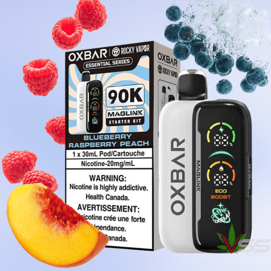 Oxbar Maglink 90K Kit-Blueberry Raspberry Peach 30ml / 20mg Steinbach Vape SuperStore and Bong Shop Manitoba Canada