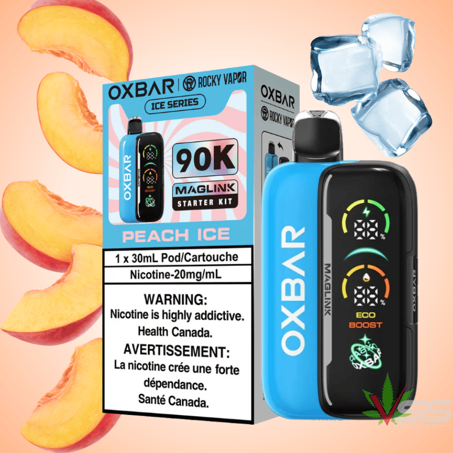 Oxbar Maglink 90K Kit-Peach Ice 30ml / 20mg Steinbach Vape SuperStore and Bong Shop Manitoba Canada