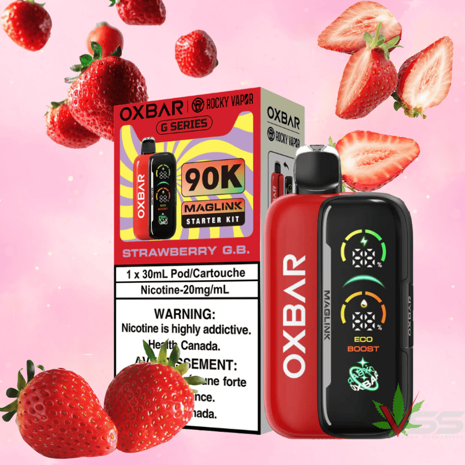 Oxbar Maglink 90K Kit-Strawberry G.B 20mg / 30ml Steinbach Vape SuperStore and Bong Shop Manitoba Canada