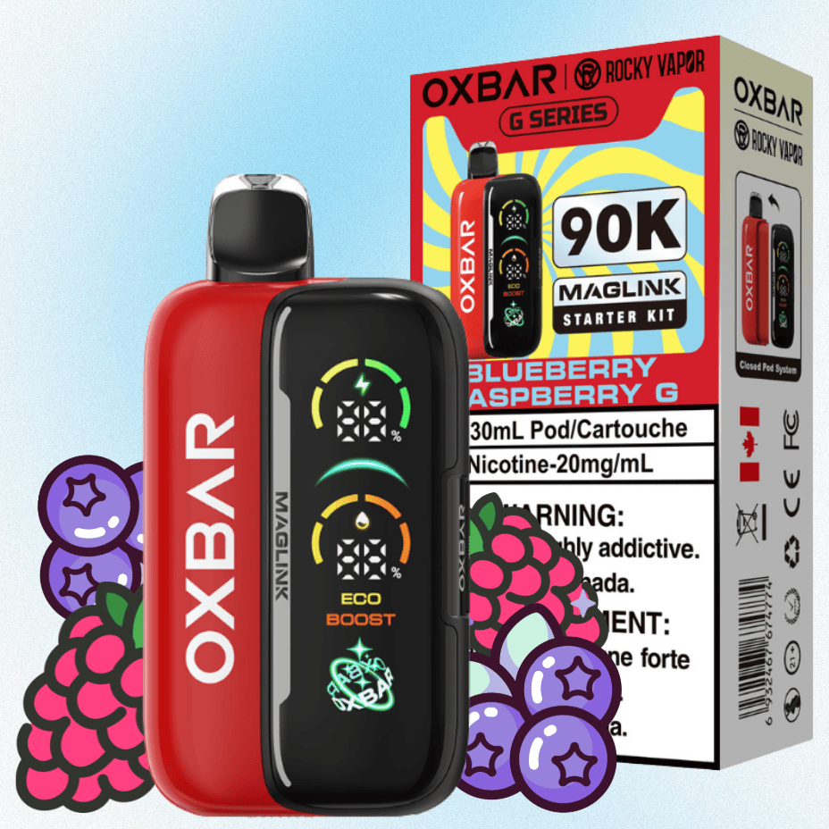 Oxbar Maglink 90K Starter Kit - Blueberry Raspberry G Steinbach Vape SuperStore and Bong Shop Manitoba Canada