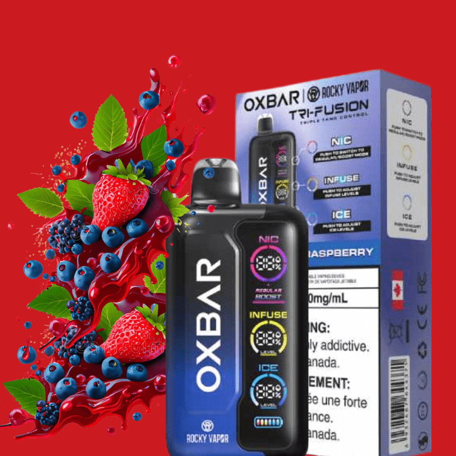 Oxbar Tri-Fusion 45k Disposable Vape-Blueberry Raspberry Ice Disposable Steinbach Vape SuperStore and Bong Shop Manitoba Canada