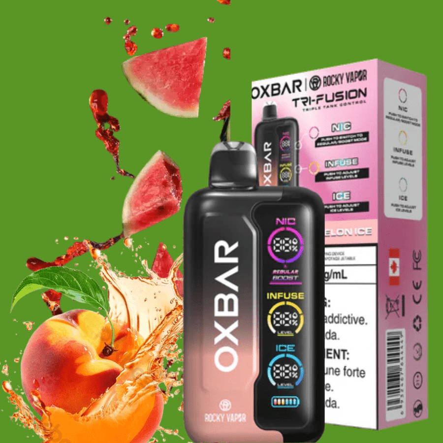 Oxbar Tri-Fusion 45k Disposable Vape-Peach Watermelon Ice Disposable Steinbach Vape SuperStore and Bong Shop Manitoba Canada