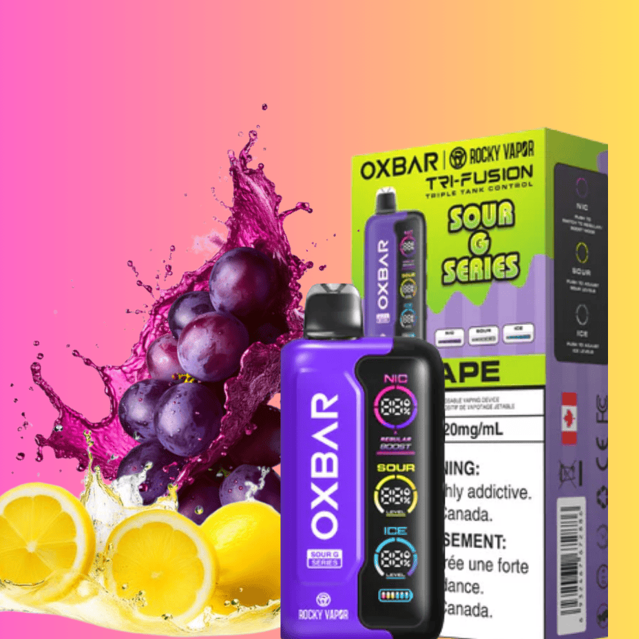 Oxbar Tri-Fusion 45k Disposable Vape - Sour G Grape 20mg/mL / 45K Steinbach Vape SuperStore and Bong Shop Manitoba Canada