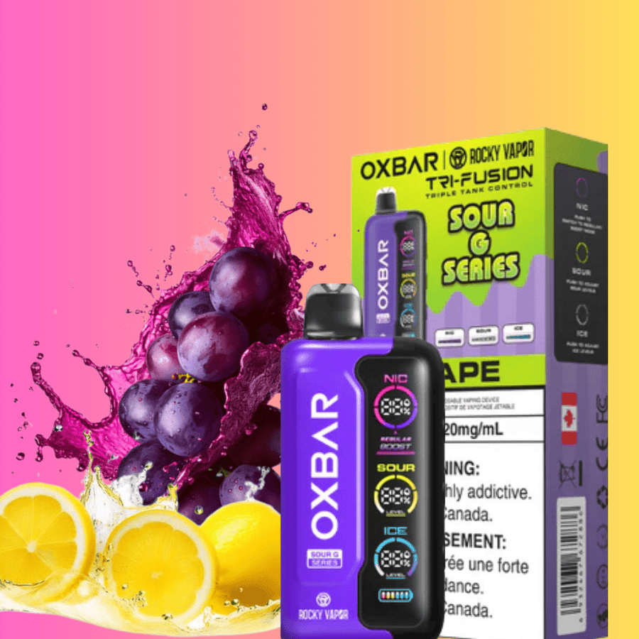 Oxbar Tri-Fusion 45k Disposable Vape - Sour G Grape 20mg/mL / 45K Steinbach Vape SuperStore and Bong Shop Manitoba Canada