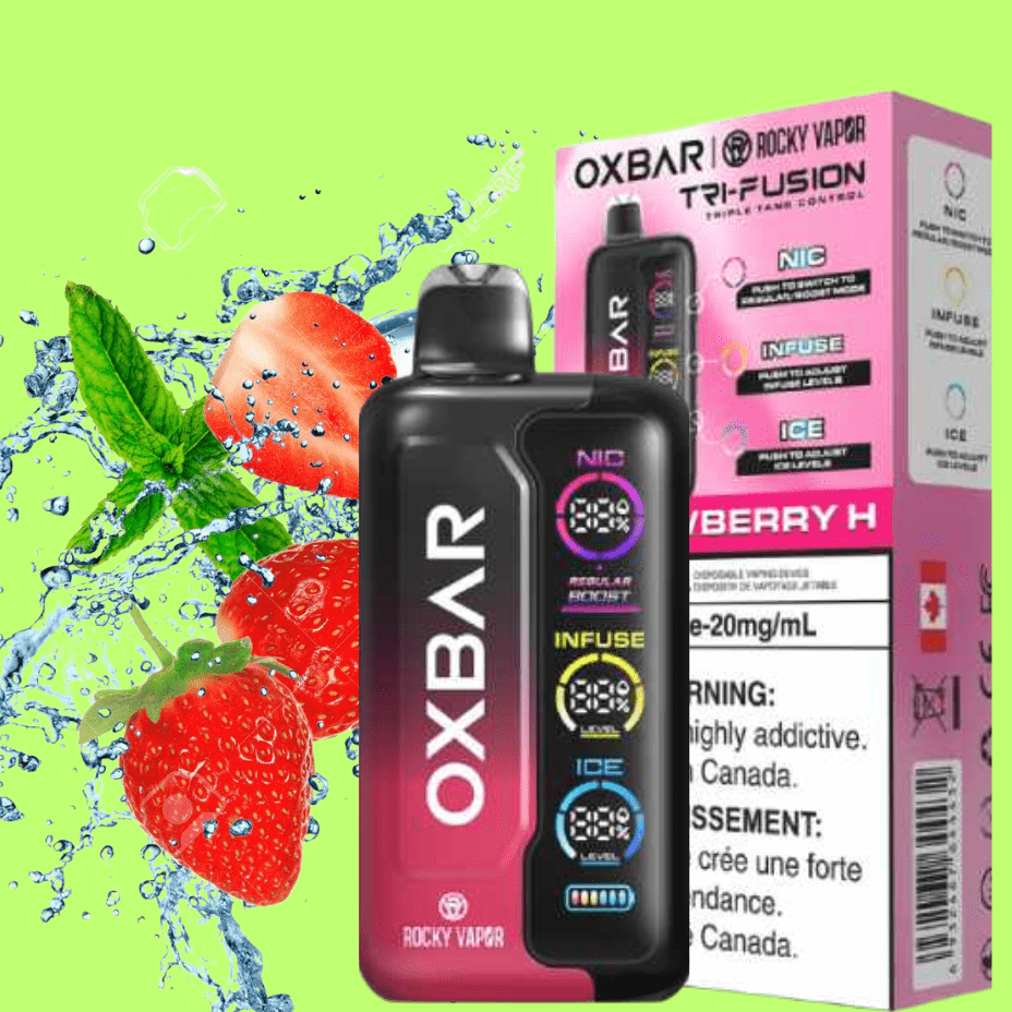 Oxbar Tri-Fusion 45k Disposable Vape-Strawberry H Disposable Steinbach Vape SuperStore and Bong Shop Manitoba Canada