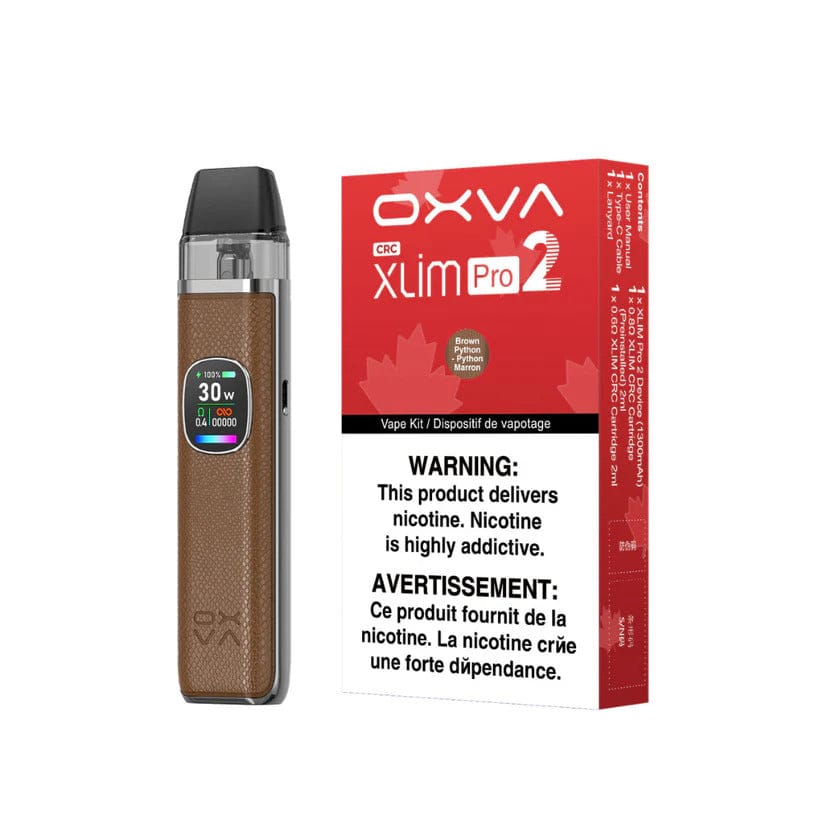 OXVA - Xlim Pro 2 Kit Brown Python Steinbach Vape SuperStore and Bong Shop Manitoba Canada
