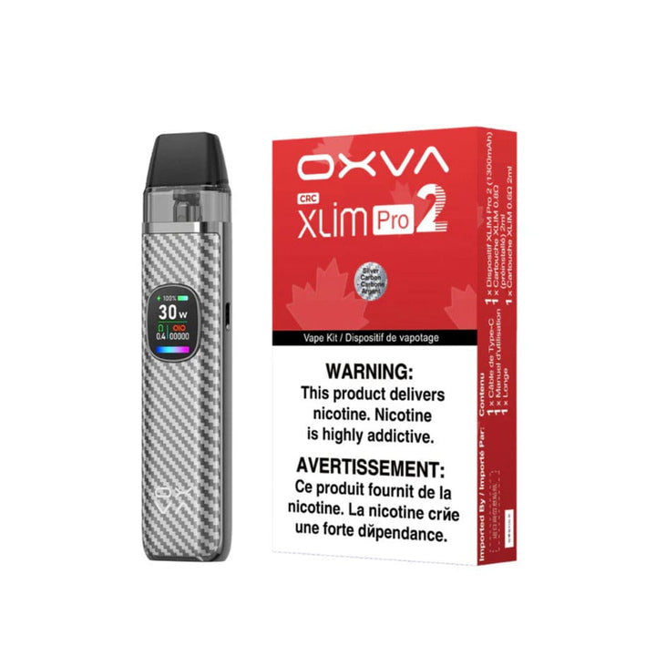 OXVA - Xlim Pro 2 Kit Silver Carbon Steinbach Vape SuperStore and Bong Shop Manitoba Canada