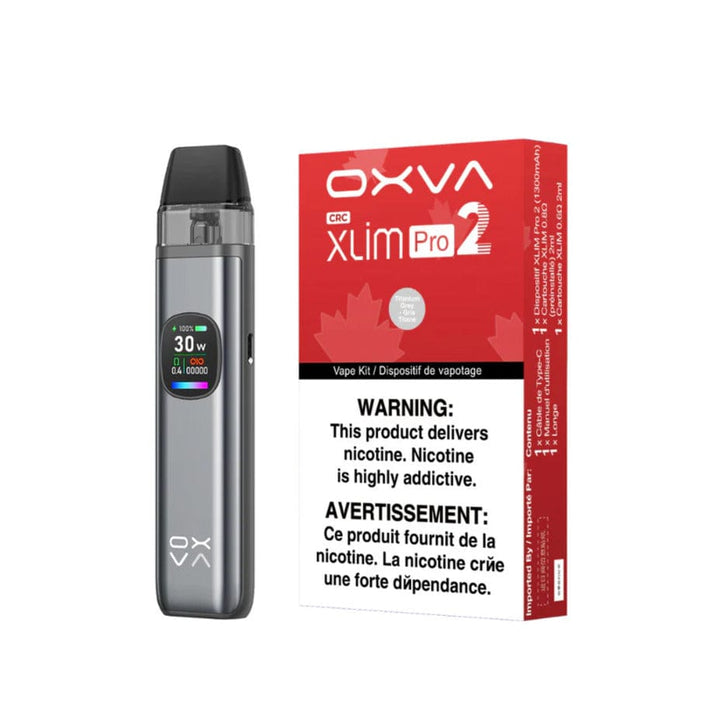 OXVA - Xlim Pro 2 Kit Titanium Grey Steinbach Vape SuperStore and Bong Shop Manitoba Canada