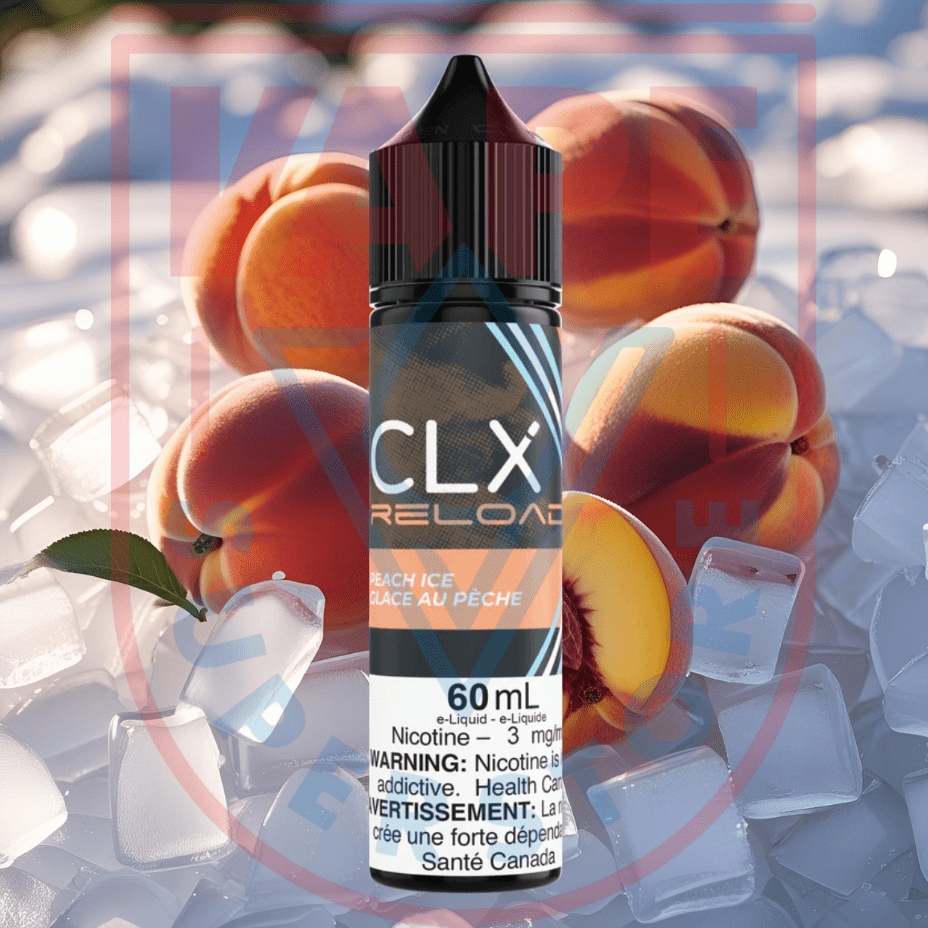 Peach Ice by CLX Reload E-liquid Steinbach Vape SuperStore and Bong Shop Manitoba Canada