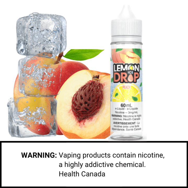 Peach Ice by Lemon Drop E-Liquid Steinbach Vape SuperStore and Bong Shop Manitoba Canada